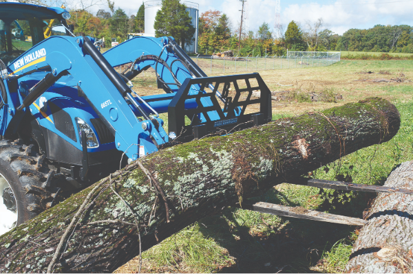 Blue Diamond Attachments Tractor Heavy Duty 5000lb Pallet Fork Action