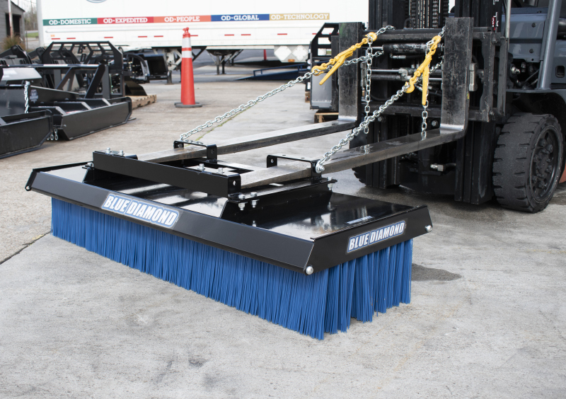 Blue Diamond Forklift Attachments Forklift Push Broom Gallery 2