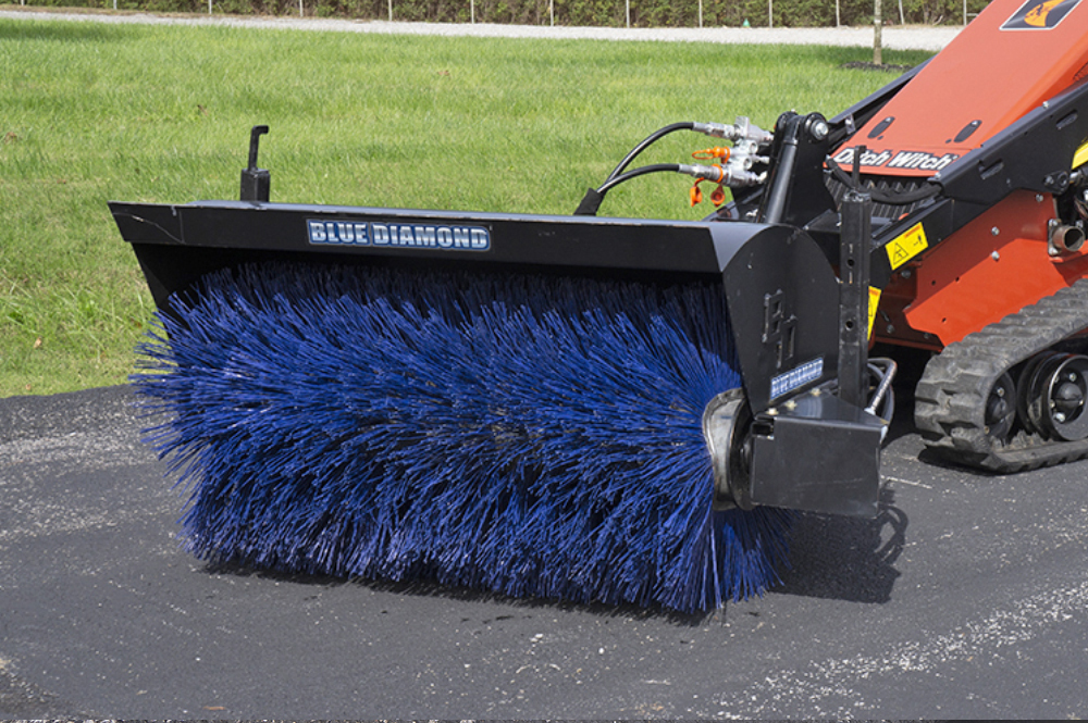 Blue Diamond Mini Angle Broom HD Series 2 Mini Skid Steer Attachments Gallery 2