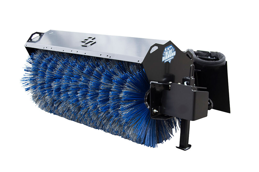 Blue Diamond Mini Angle Broom HD Series 2 Mini Skid Steer Attachments