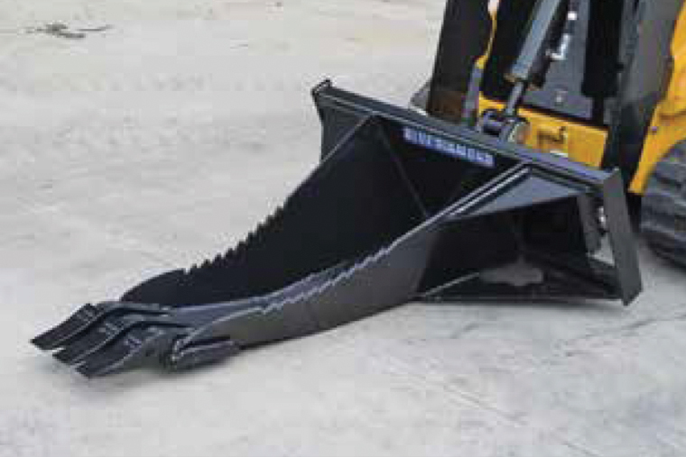 Blue Diamond Mini Skid Steer Attachments Mini Stump Bucket Gallery 1