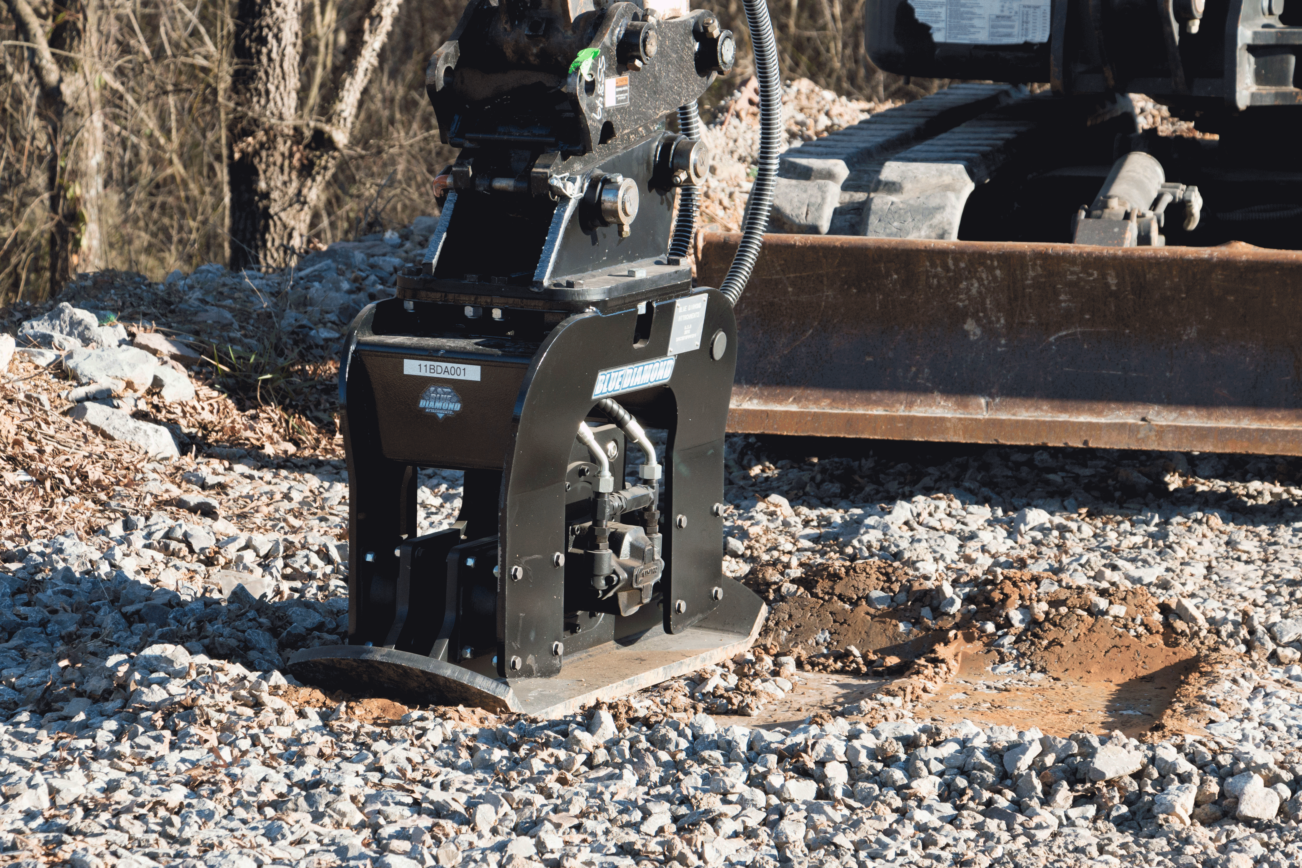 Blue Diamond Plate Compactor Excavator Attachments Gallery 3