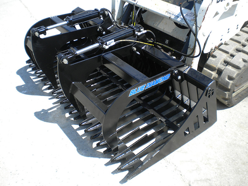 Blue Diamond Rock Bucket Grapple Standard Duty Skid Steer Attachments Gallery 5