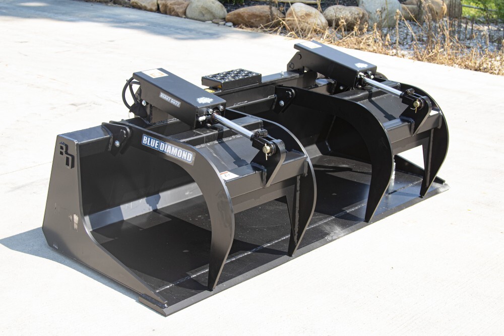 Blue Diamond Skid Steer Attachments Grapple Bucket Heavy Duty Gallery 1