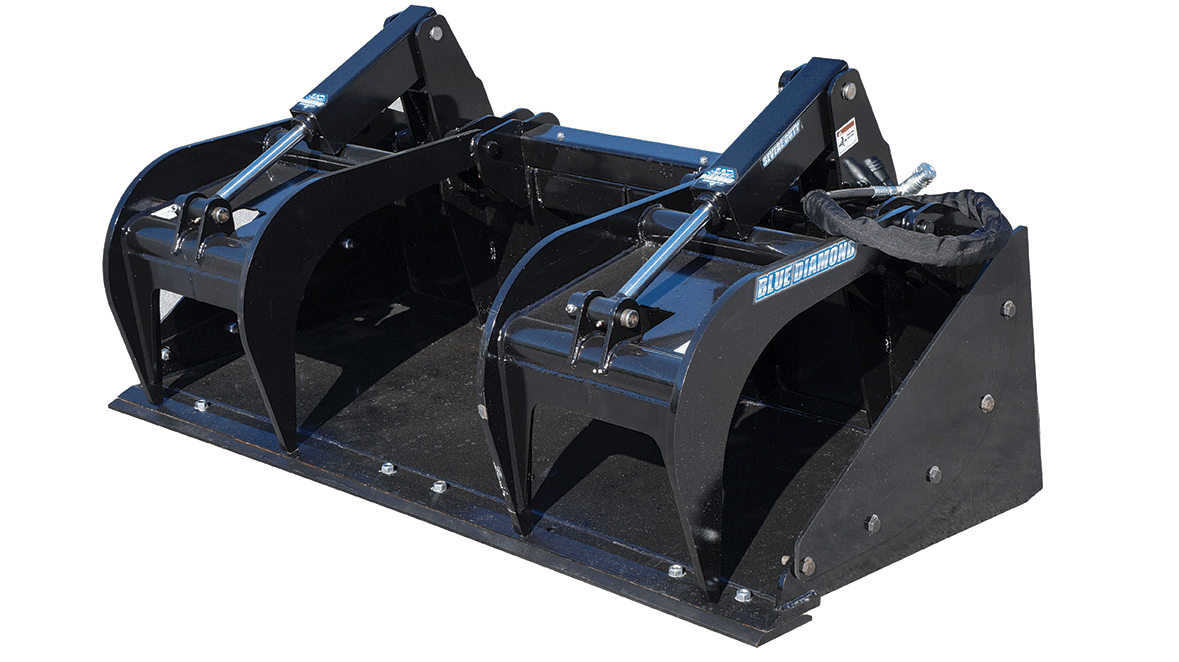 Blue Diamond Skid Steer Attachments Grapple Bucket Severe Duty