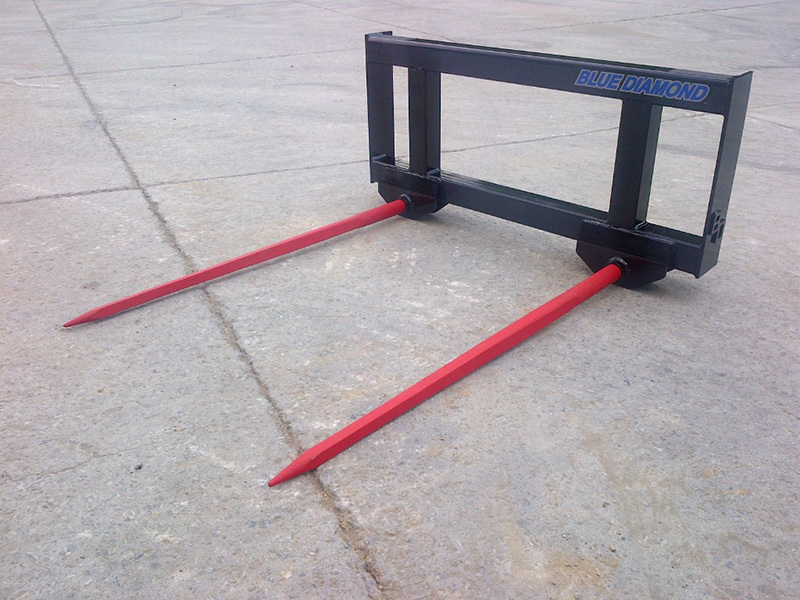 Blue Diamond Skid Steer Attachments Hay Spear Double Gallery 1