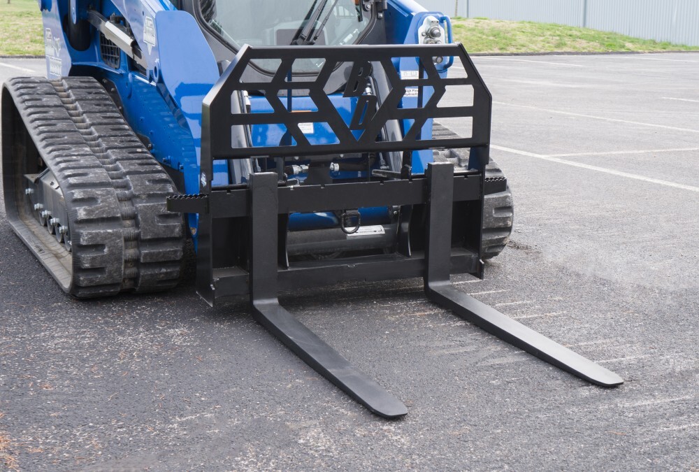 Blue Diamond Skid Steer Attachments Pallet Fork 6000 Capacity Tall Frame HD Gallery 1