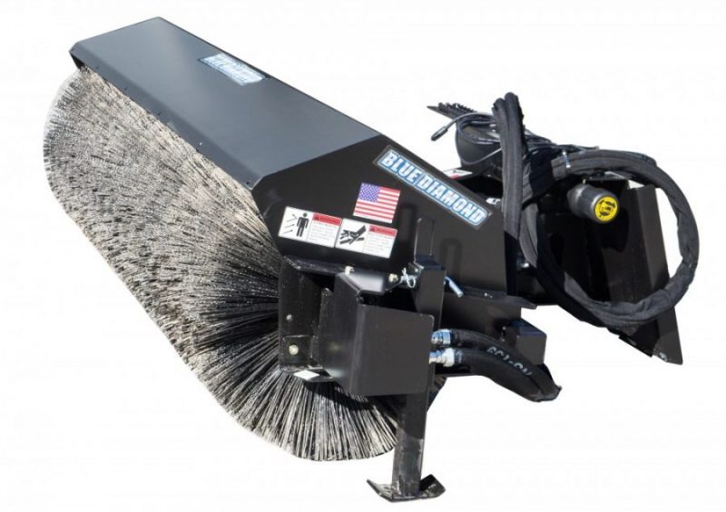 Blue Diamond Skid Steer Attachments Skid Steer Broom Heavy Duty Angle Series 2