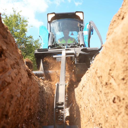 Blue Diamond Trencher Action 1