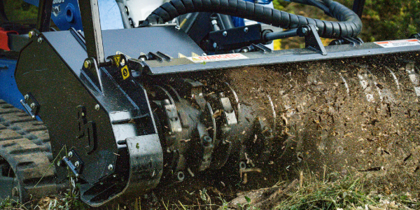 SS Severe Duty Drum Mulcher Action Blue Diamond Attachments