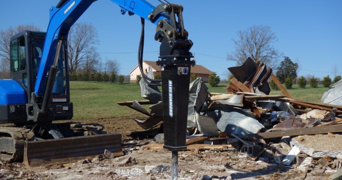 Excavator Hydraulic Breaker | Blue Diamond Attachments | Blue