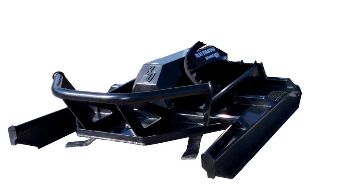 brunt 3HANDRED シェルコン25 BALLISTICS BRUNT Skid Steer Brush Cutter | Extreme Duty Open Front | Blue Diamond