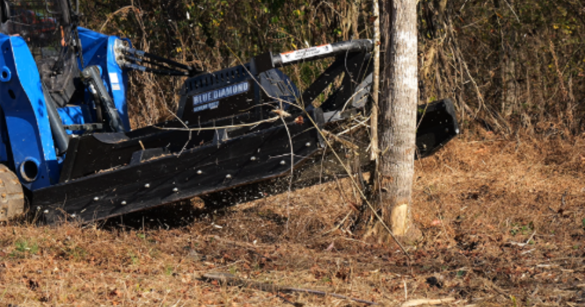 Severe Duty Brush Cutter | Skid Steer Attachment | Blue Diamond