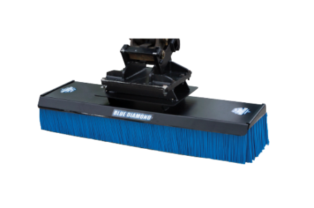EX push broom heavy duty left front angle