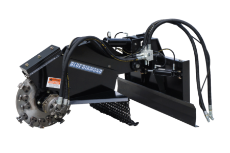 Swing Arm Stump Grinder Skid Steer Blue Diamond Attachments