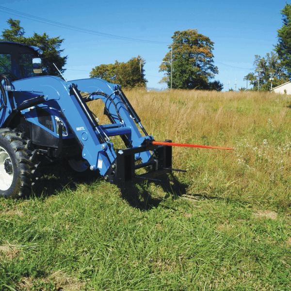 Tractor with hay spear