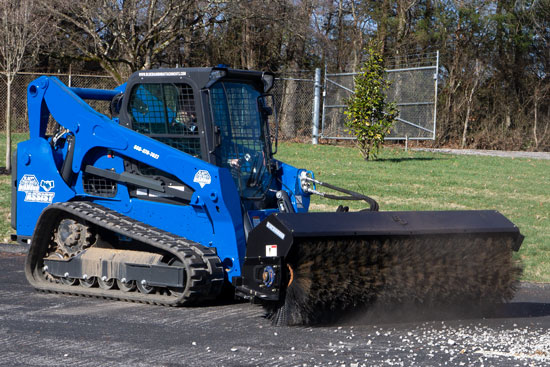 Blue diamond severe angle broom skid steer