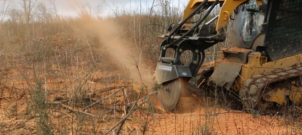 Skid steer stump grinder header